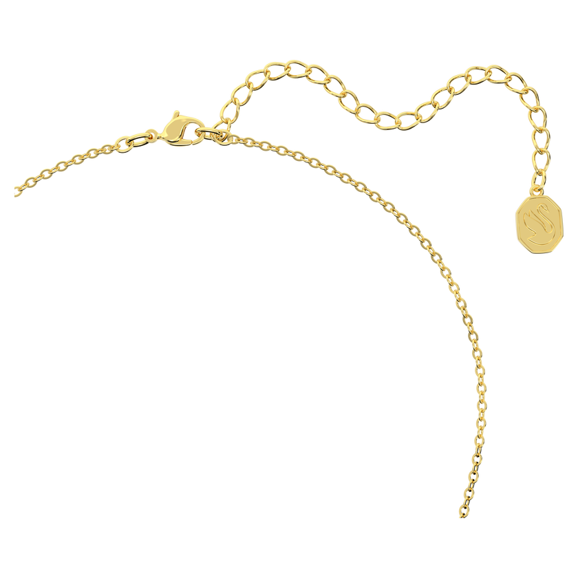 swarovski bella v pendant  round cut  gold tone  gold tone plated