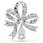 swarovski hyperbola brooch bow white rhodium plated