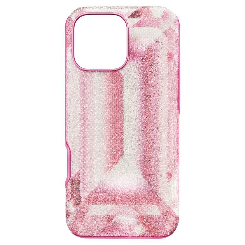 swarovski high smartphone case  crystal print motif  iphone  16 pro max  pink