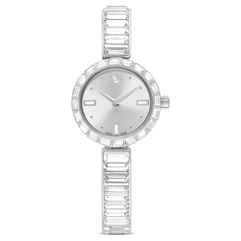swarovski matrix bangle watch  swiss made  crystal bracelet  white  stainless steel