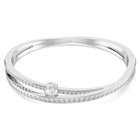 swarovski hyperbola bangle mixed cuts white rhodium plated