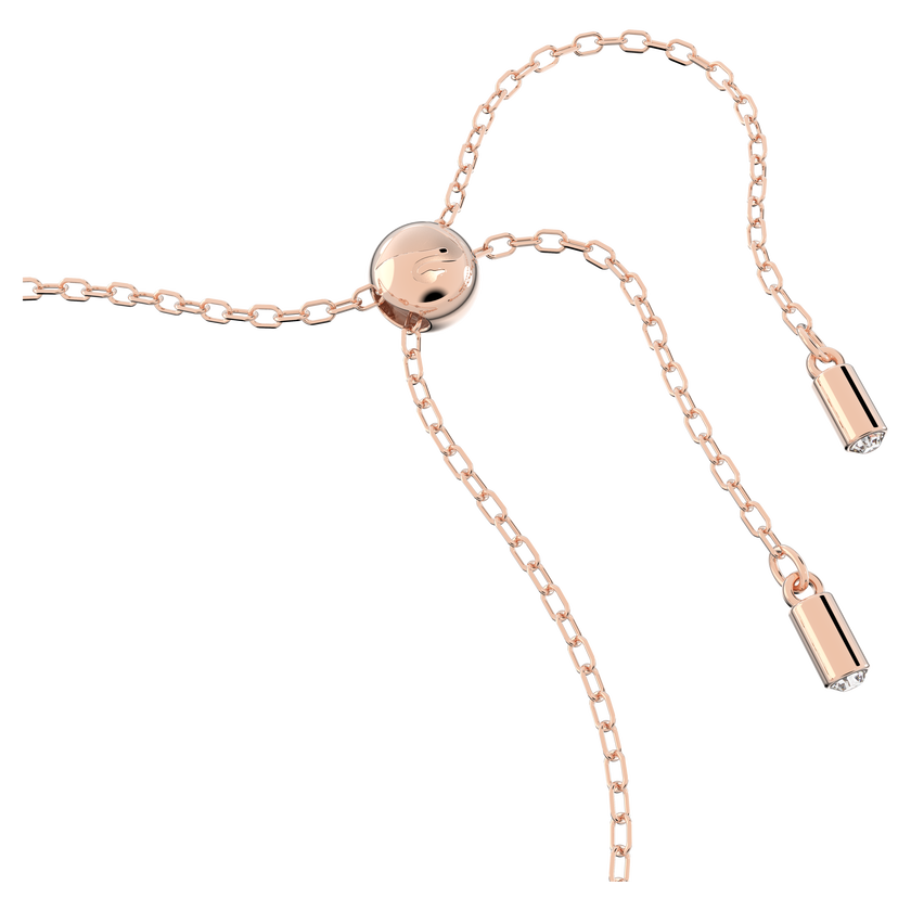 swarovski dextera bracelet  interlocking loop  white  18k rose gold finish