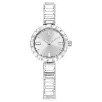 swarovski matrix bangle watch swiss made crystal bracelet silver tone stainless steel