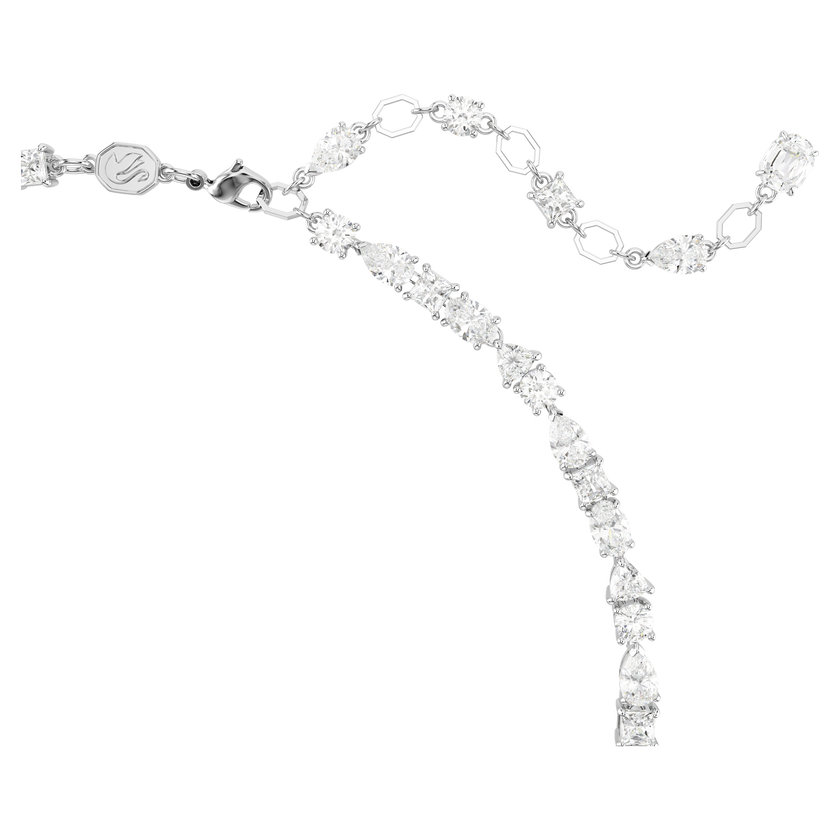 swarovski mesmera necklace  mixed cuts  white  rhodium plated