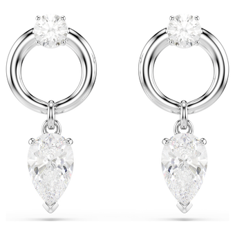 swarovski mesmera drop earrings mixed cuts white rhodium plated