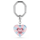 swarovski dulcis key ring heart cut heart multicolored rhodium plated
