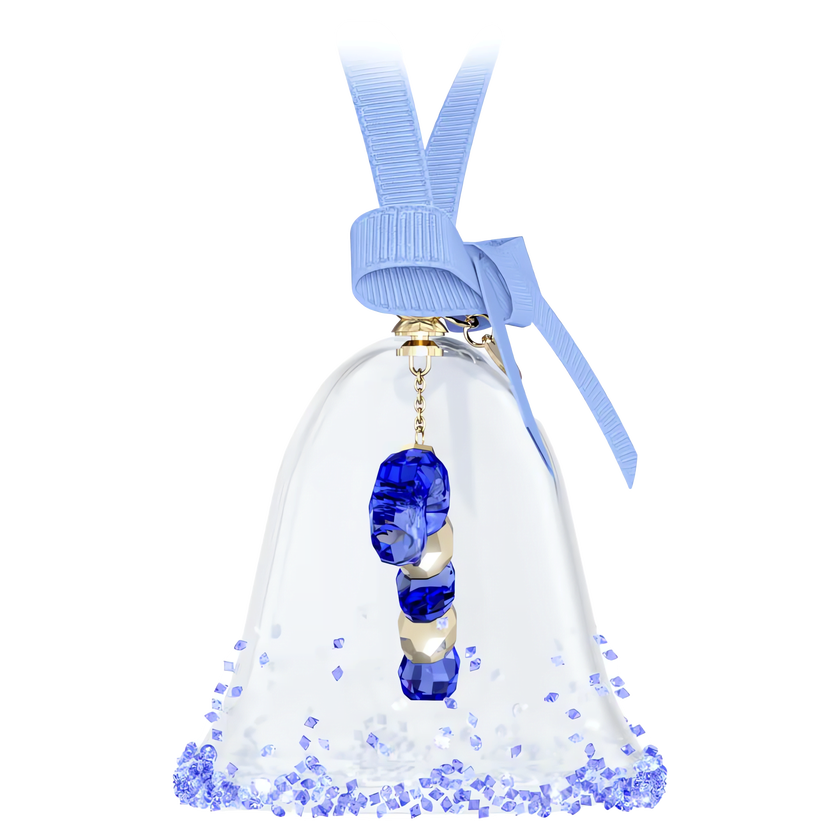 swarovski holiday cheers dulcis bell ornament  blue