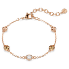 swarovski imber bracelet  round cut  multicolored  18k rose gold finish