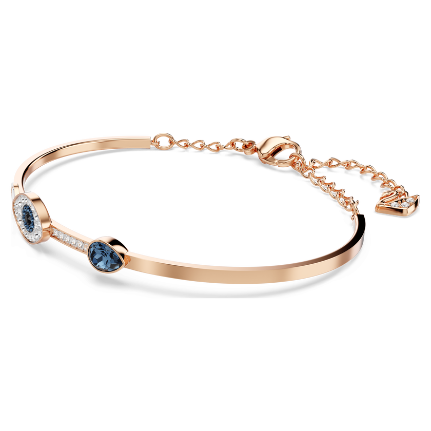 swarovski symbolica bangle  evil eye  blue  mixed metal finish