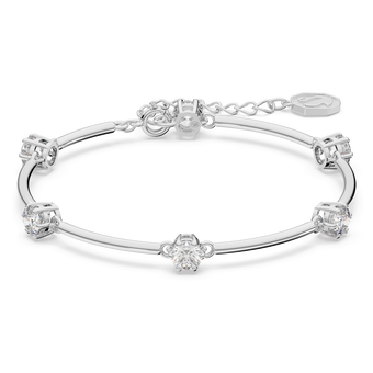 swarovski constella bangle round cut white rhodium plated