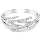 swarovski matrix bangle mixed cuts white rhodium plated