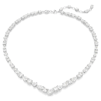 swarovski mesmera necklace mixed cuts white rhodium plated