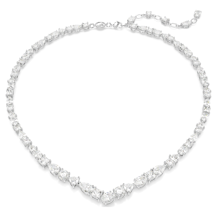 swarovski mesmera necklace  mixed cuts  white  rhodium plated
