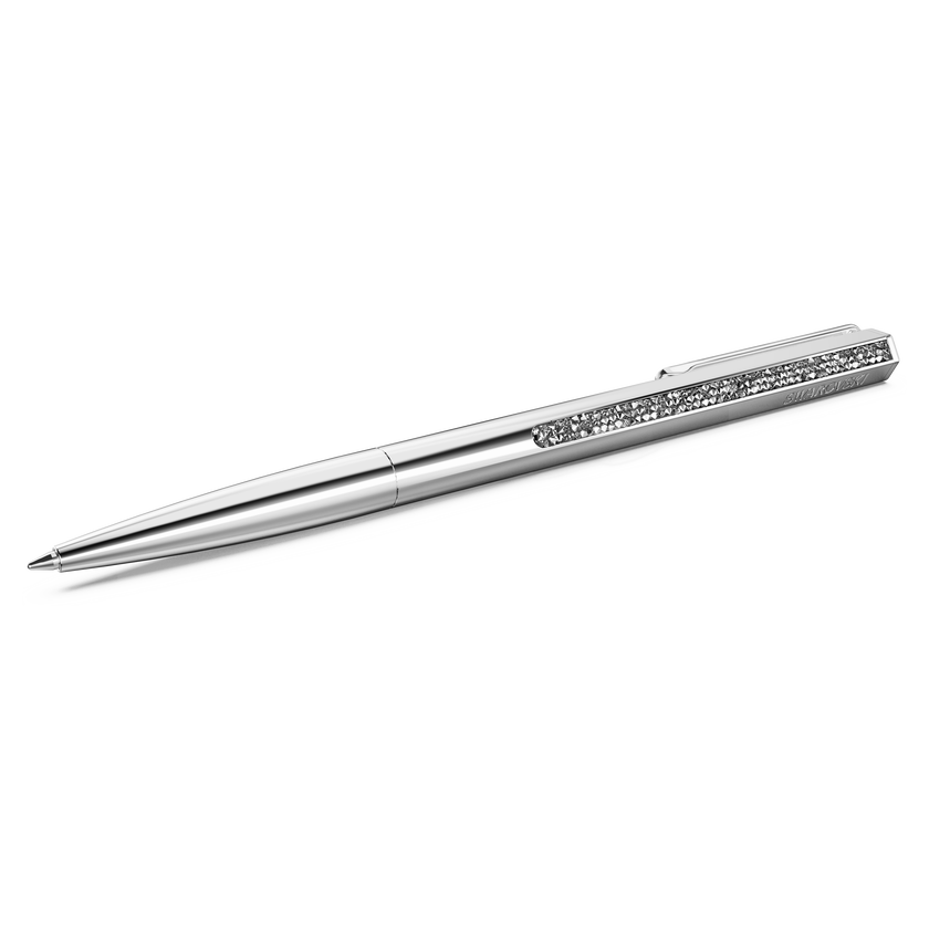 swarovski crystal shimmer ballpoint pen  silver tone  chrome plated