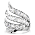 swarovski vienna cocktail ring  mixed cuts  swan  white  rhodium plated