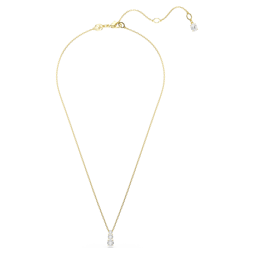 swarovski stilla attract pendant  round cut  white  gold tone plated