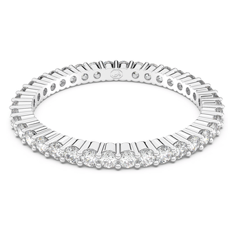 swarovski matrix vittore ring round cut white silver tone finish