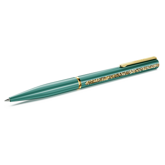 swarovski crystal shimmer glide ballpoint pen green green lacquered gold tone plated