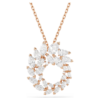 swarovski mesmera pendant  marquise cut  white  18k rose gold finish