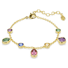 swarovski imber bracelet  mixed cuts  multicolored  18k gold finish