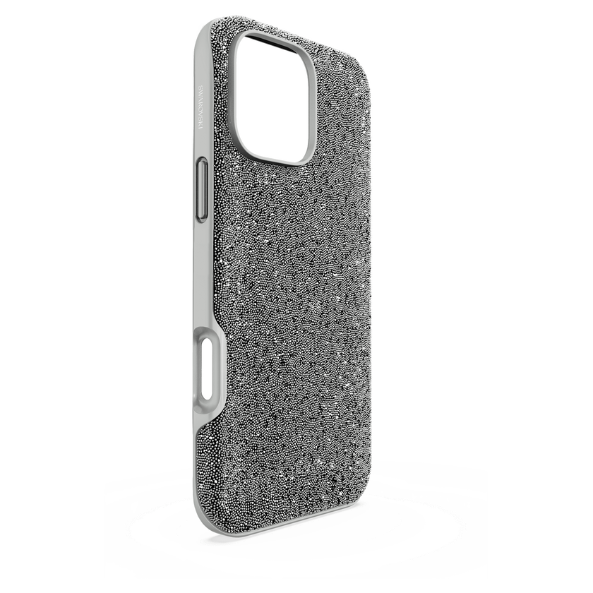 swarovski high smartphone case  iphone  16 pro max  silver tone