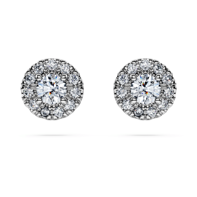 swarovski eternity stud earrings  laboratory grown diamonds 0 45 ct tw  sterling silver