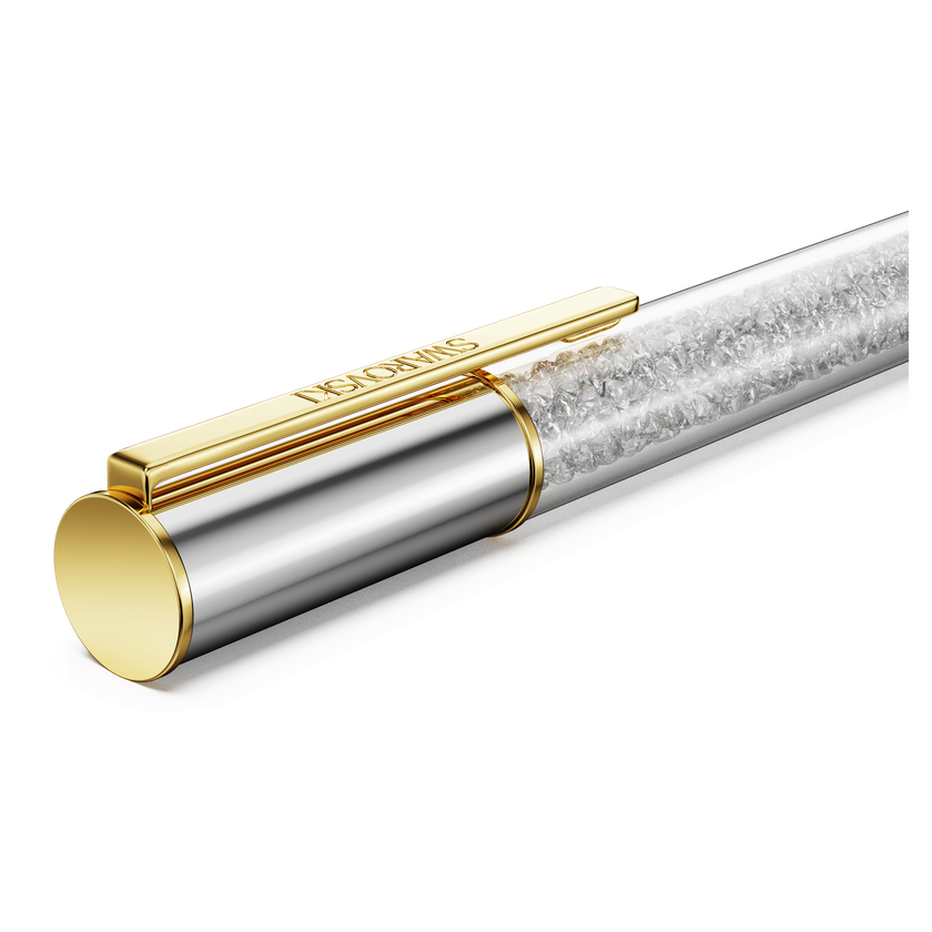 swarovski crystalline lustre ballpoint pen  silver tone  mixed metal finish