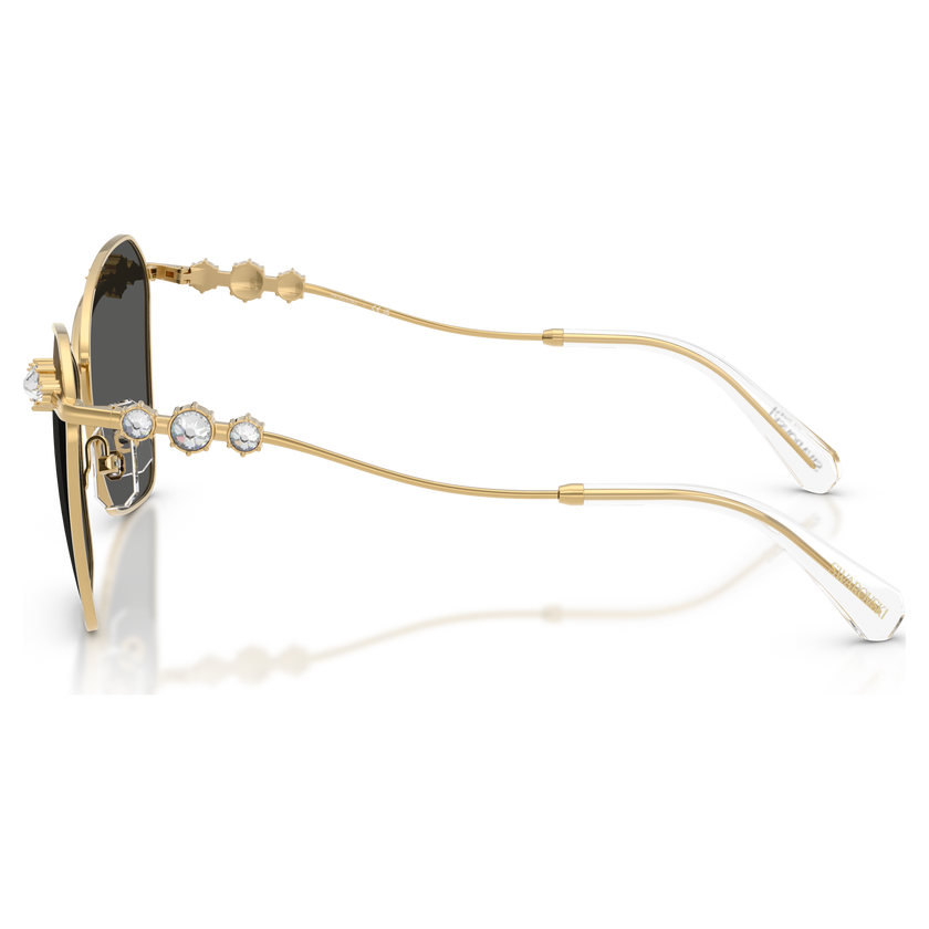 swarovski sunglasses  square shape  sk7040  gold tone