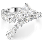 swarovski matrix ring mixed cuts white rhodium plated