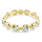 swarovski gema bangle  mixed cuts  multicolored  gold tone plated