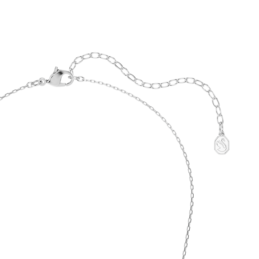 swarovski idyllia pendant  mixed cuts  arrow  white  rhodium plated