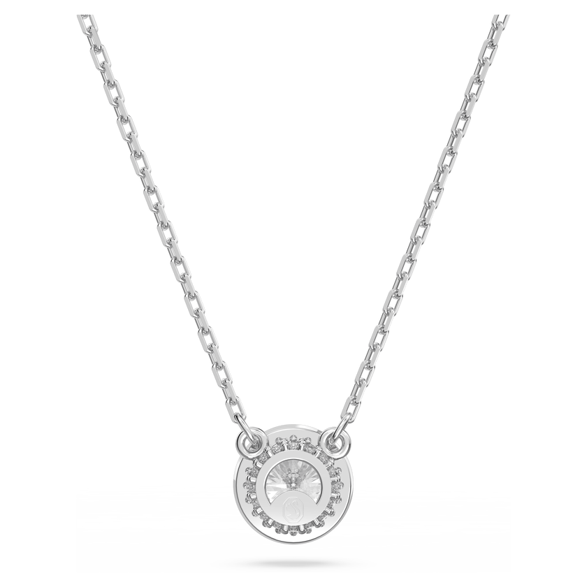 swarovski una angelic pendant  round cut  pav   white  rhodium plated