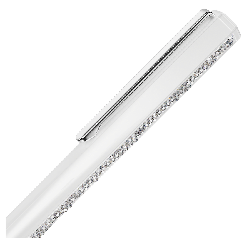 swarovski crystal shimmer ballpoint pen  white lacquered  chrome plated