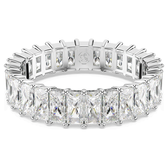 swarovski matrix ring baguette cut white rhodium plated