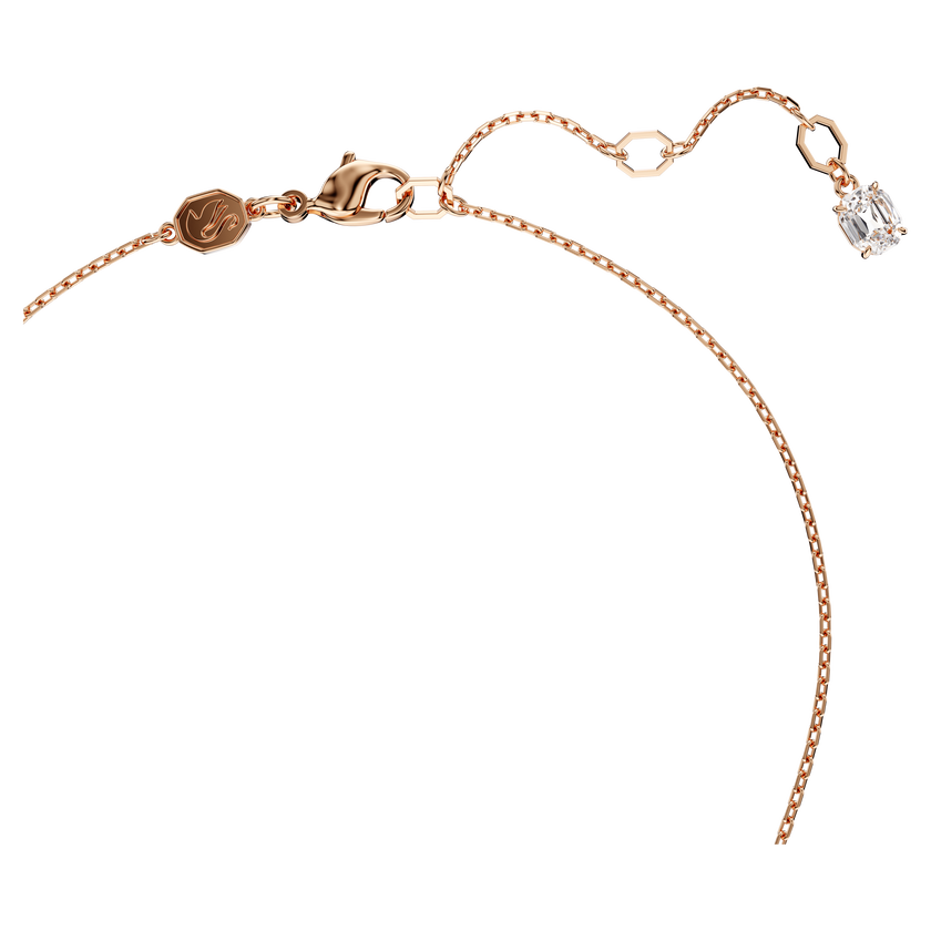 swarovski idyllia pendant  crystal pearl  heart  white  rose gold tone plated