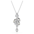 swarovski diapason pendant  mixed cuts  white  rhodium plated