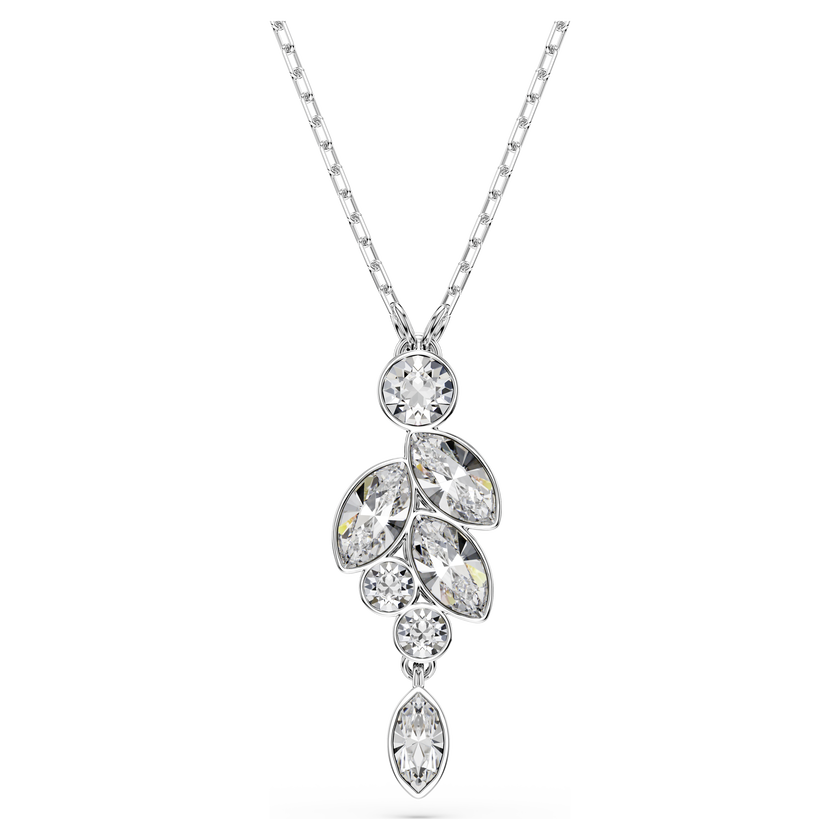 swarovski diapason pendant  mixed cuts  white  rhodium plated