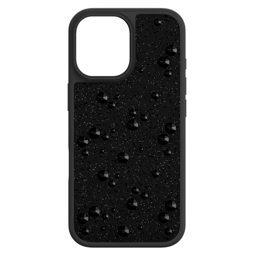swarovski high smartphone case  flat back crystals  iphone  17  black
