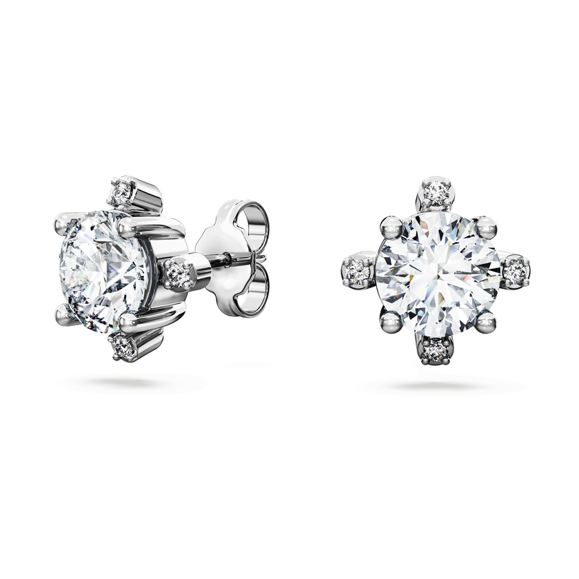 swarovski galaxy stud earrings  laboratory grown diamonds 2 1 ct tw  18k white gold