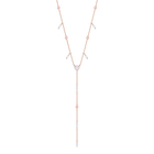 swarovski one y necklace multi colored rose gold plating