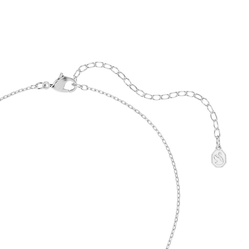swarovski luckily pendant  pav   eye  blue  rhodium plated