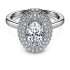 swarovski eternity halo solitaire ring  laboratory grown diamonds 1 5 ct tw  18k white gold