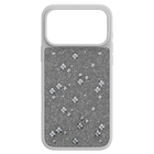 swarovski high smartphone case  flat back crystals  iphone  17 pro max  silver tone