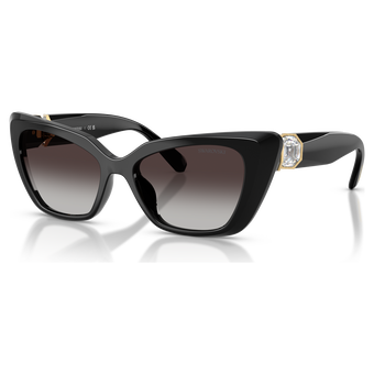 Sunglasses, Cat-eye shape, SK6047, Black swarovski sunglasses  cat eye shape  sk6047  black