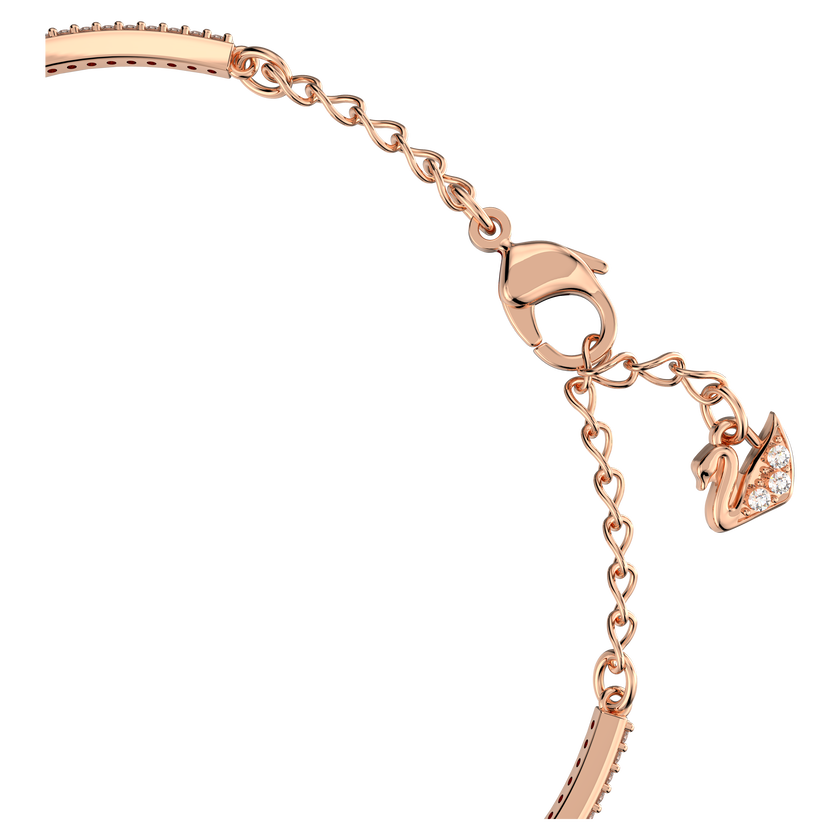 swarovski sparkling dance bangle  clover  white  rose gold tone plated
