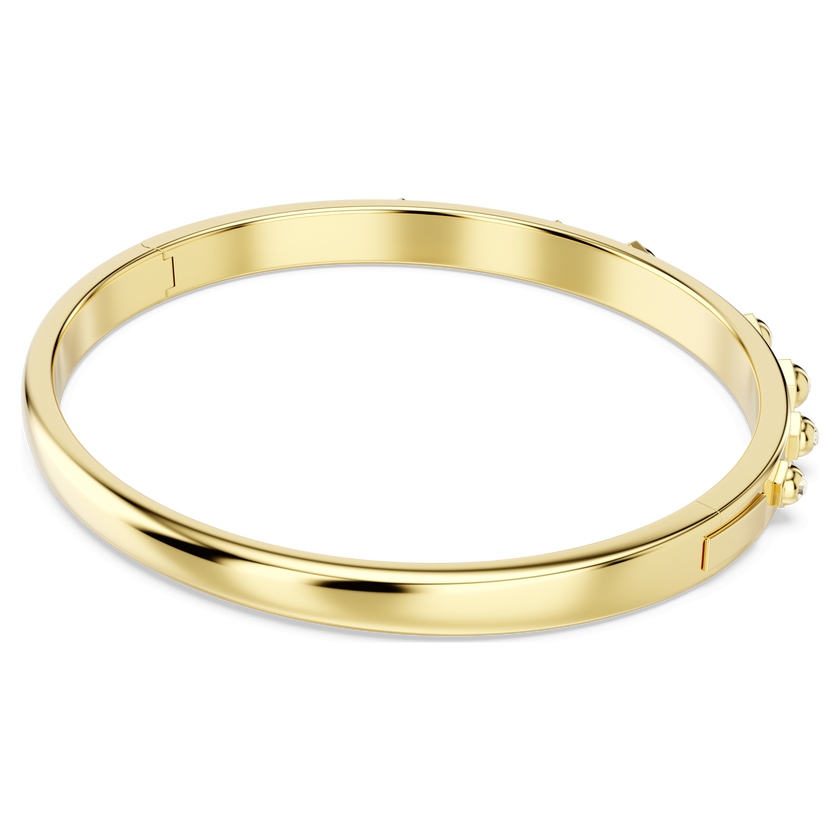 swarovski numina bangle  mixed round cuts  white  gold tone plated