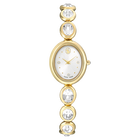 swarovski imber oval watch  swiss made  metal bracelet  gold tone  gold tone finish