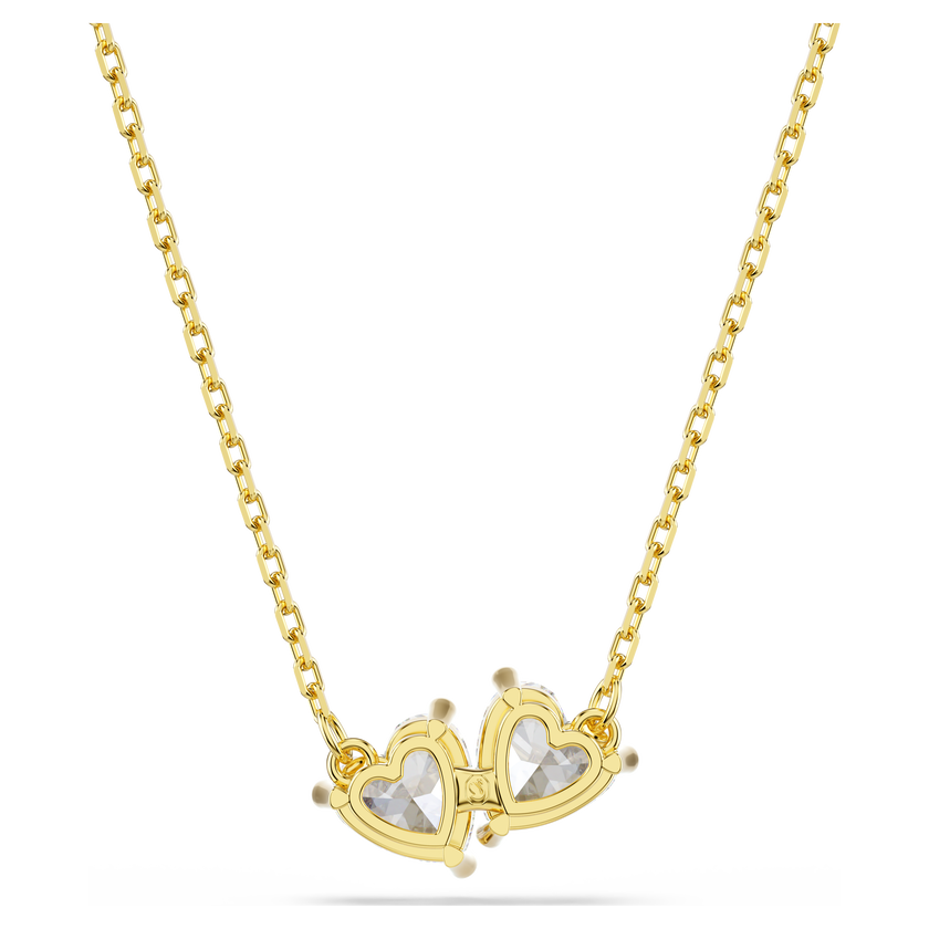 swarovski mesmera attract necklace  heart  white  gold tone plated