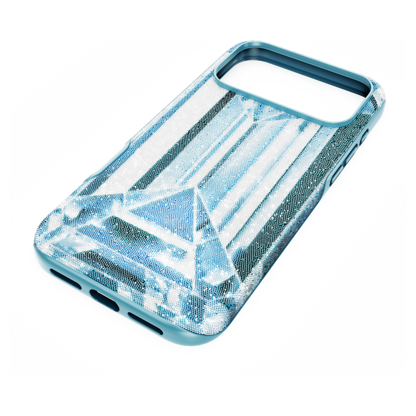 swarovski high smartphone case  crystal effect  iphone  17 pro max  blue