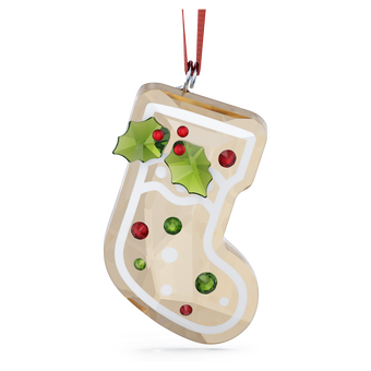 swarovski holiday cheers gingerbread stocking ornament